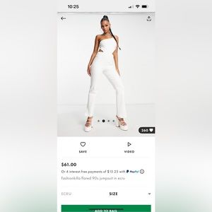 ASOS BRAND NEW FLARED JUMPSUIT SIZE 4